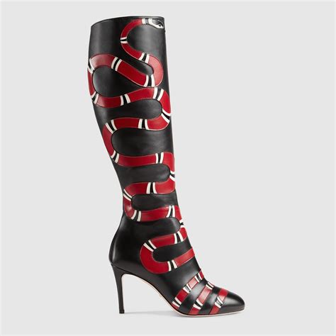 gucci knee high strap boot|gucci boots snake bottom.